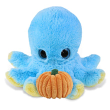 BIG EYE PLUSH - BLUE OCTOPUS WITH PUMPKIN PLUSH