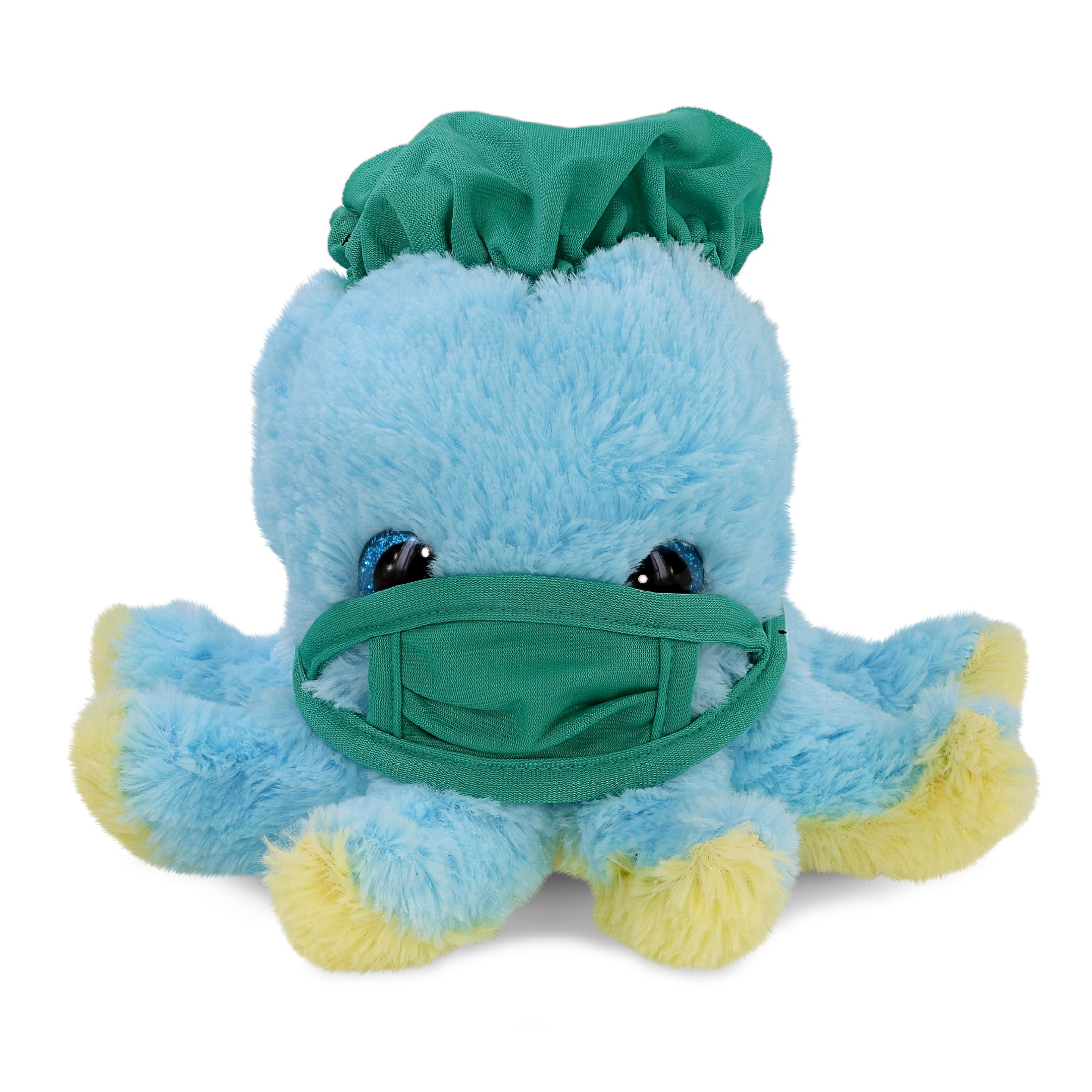 BIG EYE PLUSH - BLUE OCTOPUS WITH DOCTOR DRESS UP
