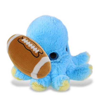BIG EYE PLUSH - BLUE OCTOPUS WITH FOOTBALL PLUSH