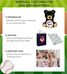 BIG EYE PLUSH - BLACK BEAR WITH BASEBALL PLUSH