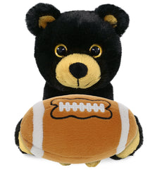 BIG EYE PLUSH - BLACK BEAR WITH FOOTBALL PLUSH