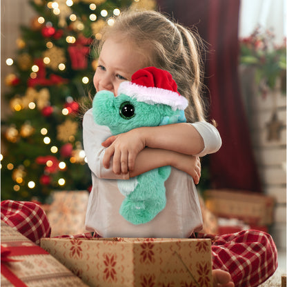 BIG EYE PLUSH - SEAHORSE WITH SANTA DRESS UP
