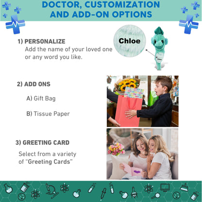 BIG EYE PLUSH - SEAHORSE WITH DOCTOR DRESS UP