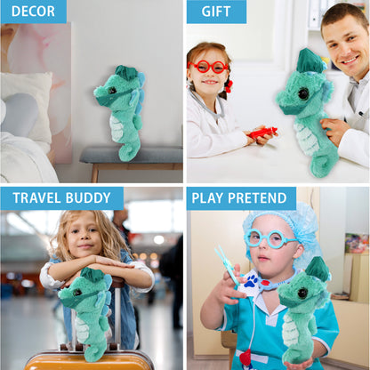 BIG EYE PLUSH - SEAHORSE WITH DOCTOR DRESS UP