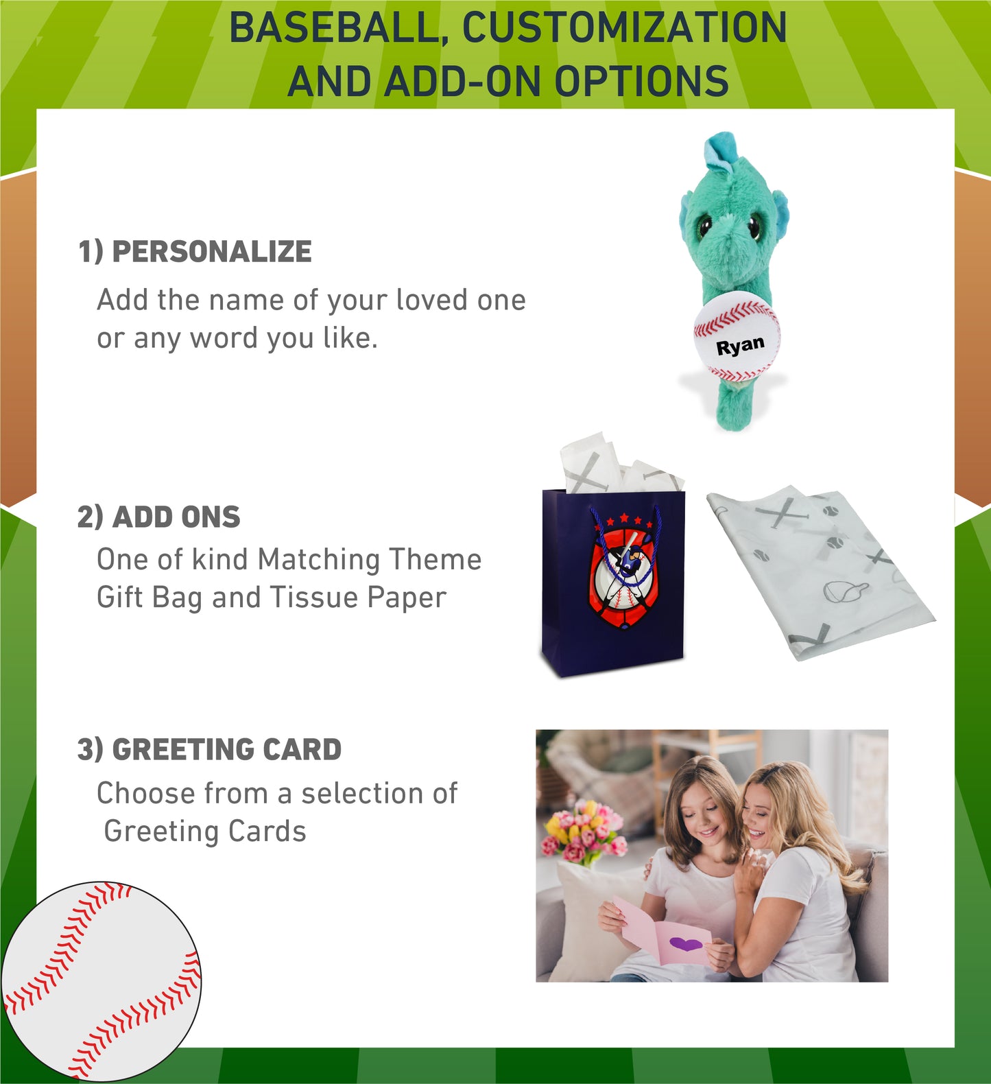 BIG EYE PLUSH - SEAHORSE WITH BASEBALL PLUSH