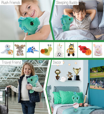 BIG EYE PLUSH - SEAHORSE WITH BASEBALL PLUSH