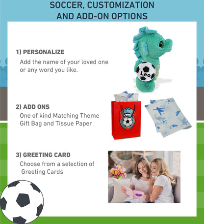 BIG EYE PLUSH - SEAHORSE WITH SOCCER PLUSH