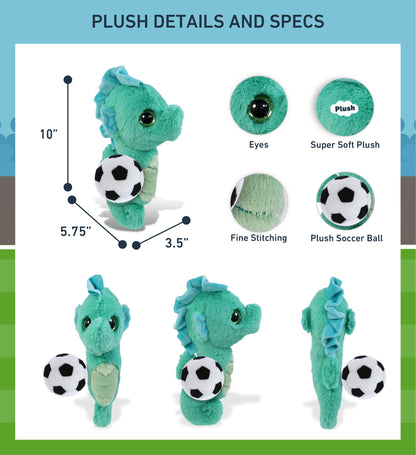 BIG EYE PLUSH - SEAHORSE WITH SOCCER PLUSH