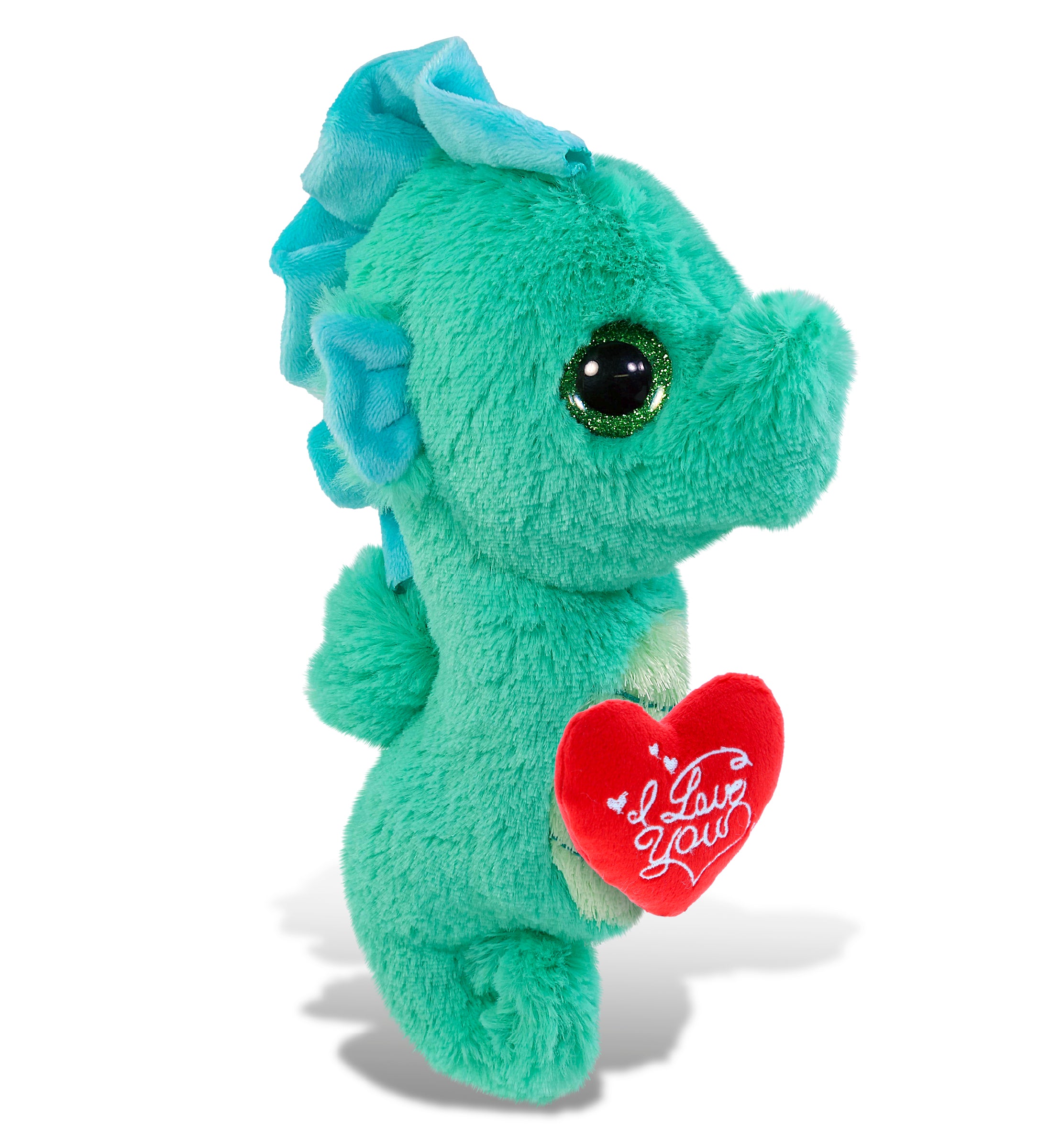 PLUSH I LOVE YOU RED HEART - BIG EYE PLUSH - SEAHORSE