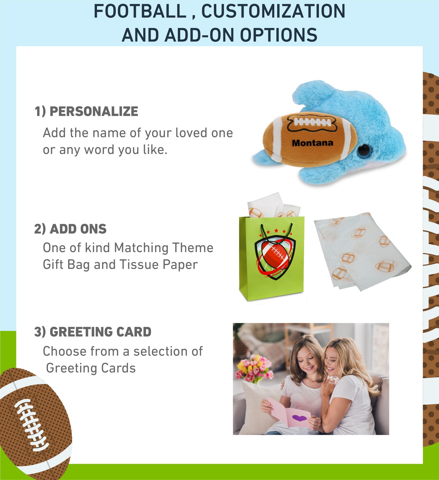 BIG EYE PLUSH - BLUE DOLPHIN WITH FOOTBALL PLUSH