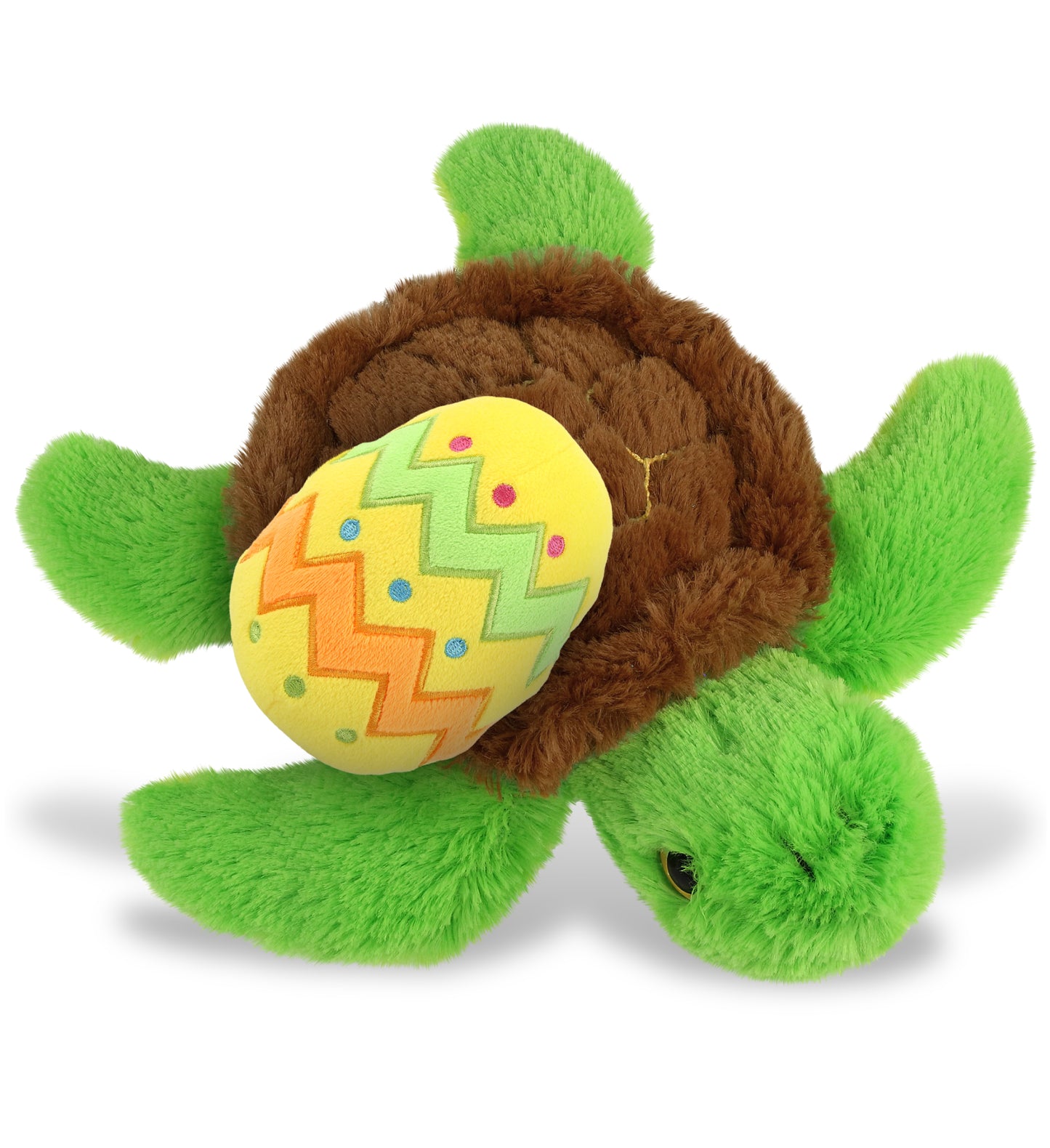 DolliBu Cute Big Eye Sea Turtle with Yellow Easter Egg Plush - 8.75  Inches
