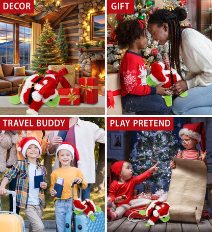 BIG EYE PLUSH - SEA TURTLE WITH SANTA DRESS UP