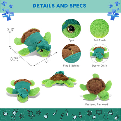 BIG EYE PLUSH - SEA TURTLE WITH DOCTOR DRESS UP