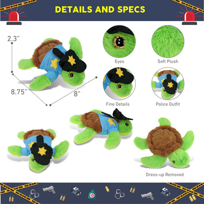 BIG EYE PLUSH - SEA TURTLE WITH POLICE DRESS UP