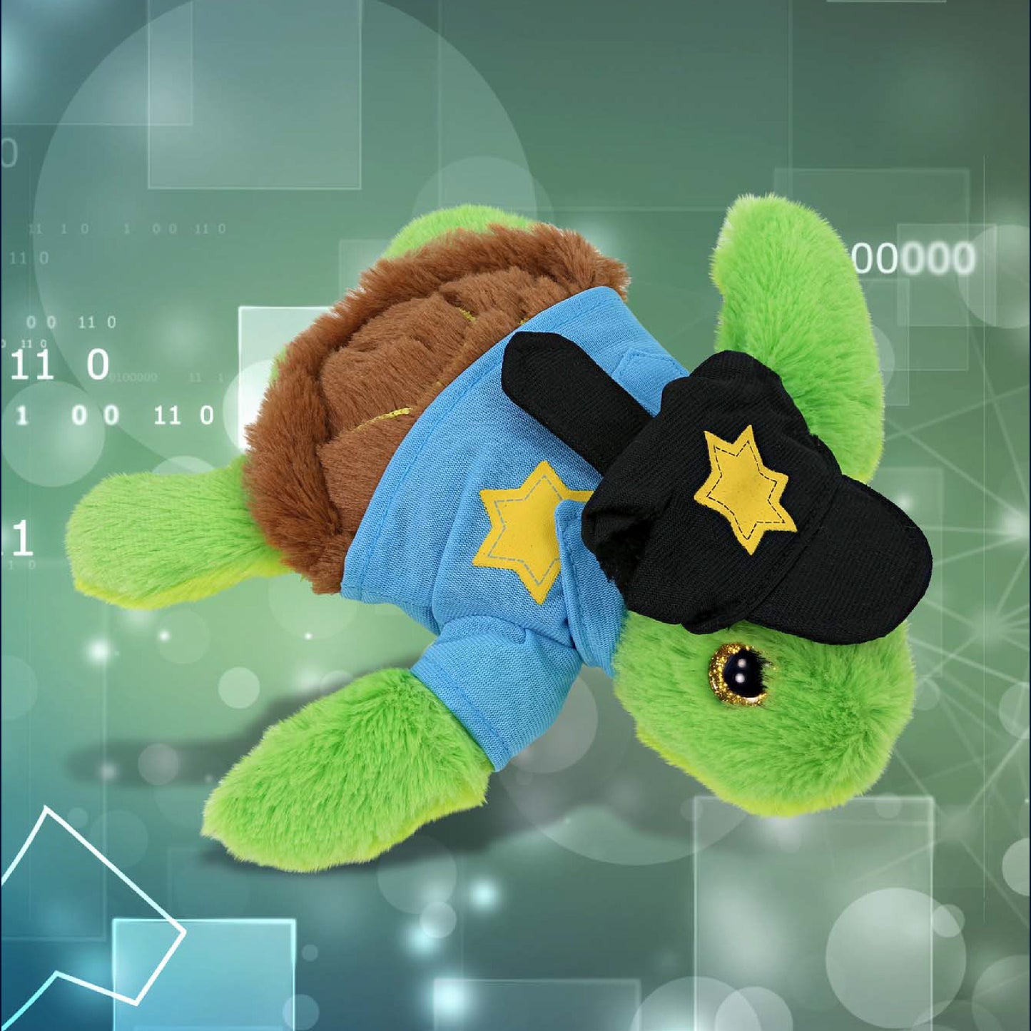 BIG EYE PLUSH - SEA TURTLE WITH POLICE DRESS UP