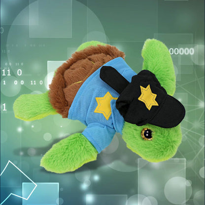 BIG EYE PLUSH - SEA TURTLE WITH POLICE DRESS UP