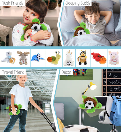 BIG EYE PLUSH - SEA TURTLE WITH SOCCER PLUSH