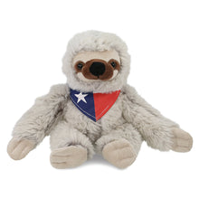 SUPER SOFT PLUSH - SLOTH WITH TEXAS FLAG BANDANA