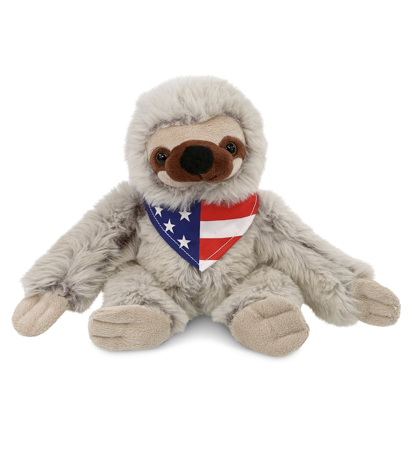 SUPER SOFT PLUSH - SLOTH WITH USA FLAG BANDANA