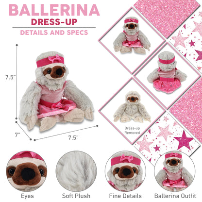 SUPER SOFT PLUSH - SLOTH BALLERINA