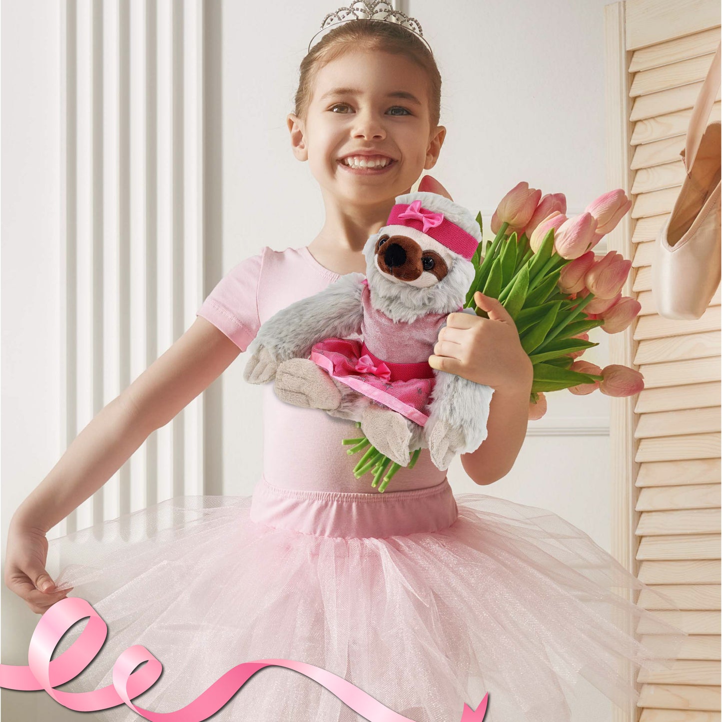 SUPER SOFT PLUSH - SLOTH BALLERINA