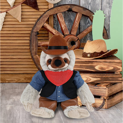 SUPER SOFT PLUSH - SLOTH COWBOY DRESS UP