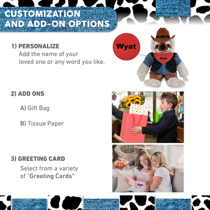 SUPER SOFT PLUSH - SLOTH COWBOY DRESS UP