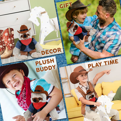 SUPER SOFT PLUSH - SLOTH COWBOY DRESS UP