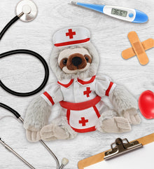 SUPER SOFT PLUSH - SLOTH With NURSE Dress-Up