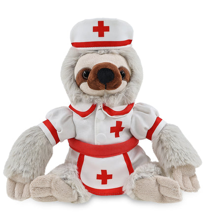 SUPER SOFT PLUSH - SLOTH With NURSE Dress-Up