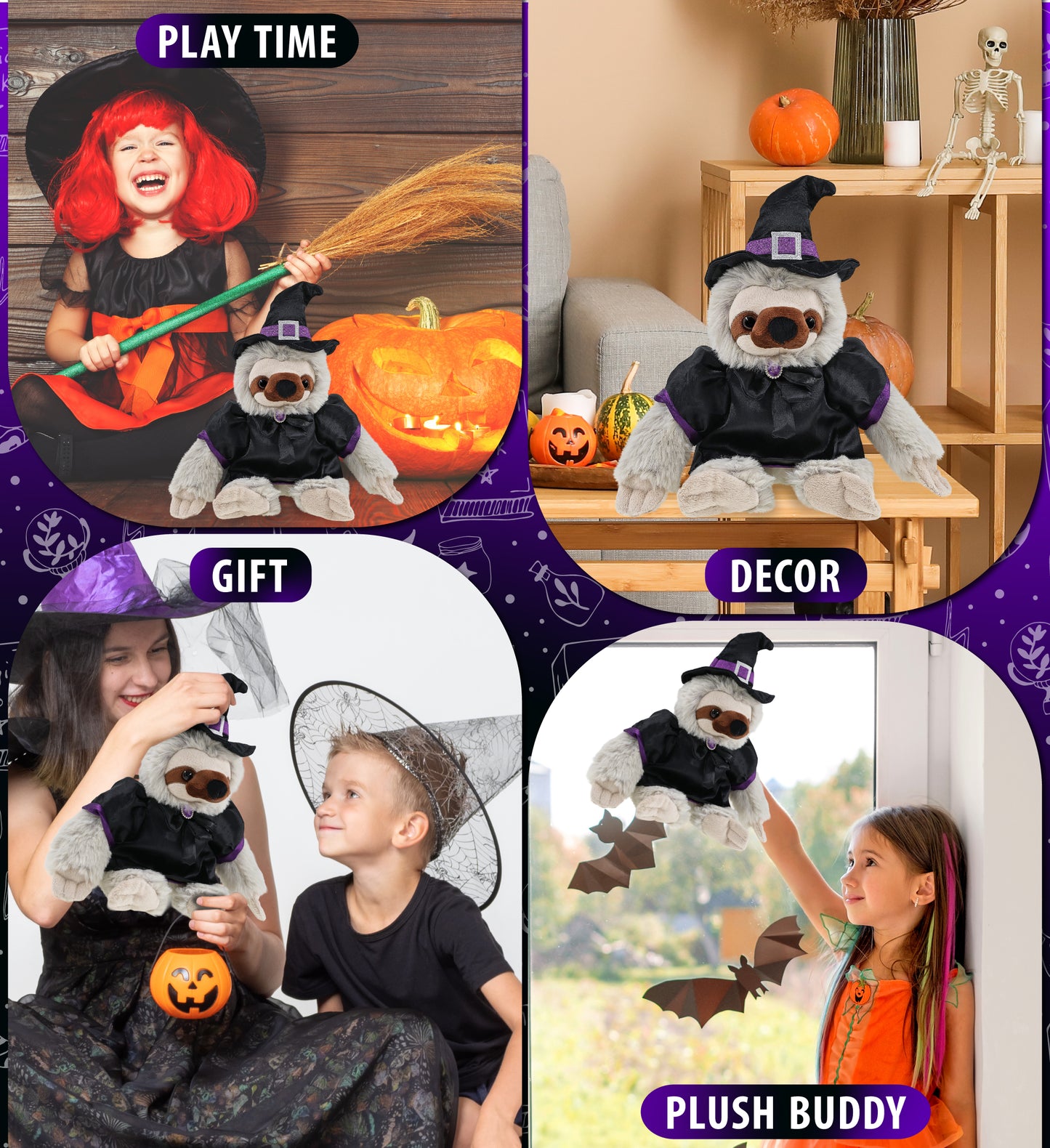 SUPER SOFT PLUSH - SLOTH WITCH