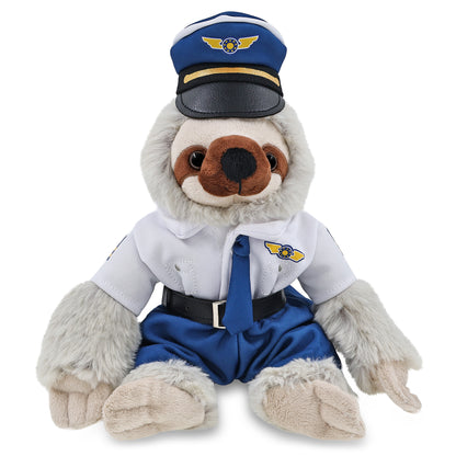 SUPER SOFT PLUSH - SLOTH WITH PILOT DRESS UP