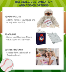 SUPER SOFT PLUSH - SLOTH WITH BASEBALL PLUSH