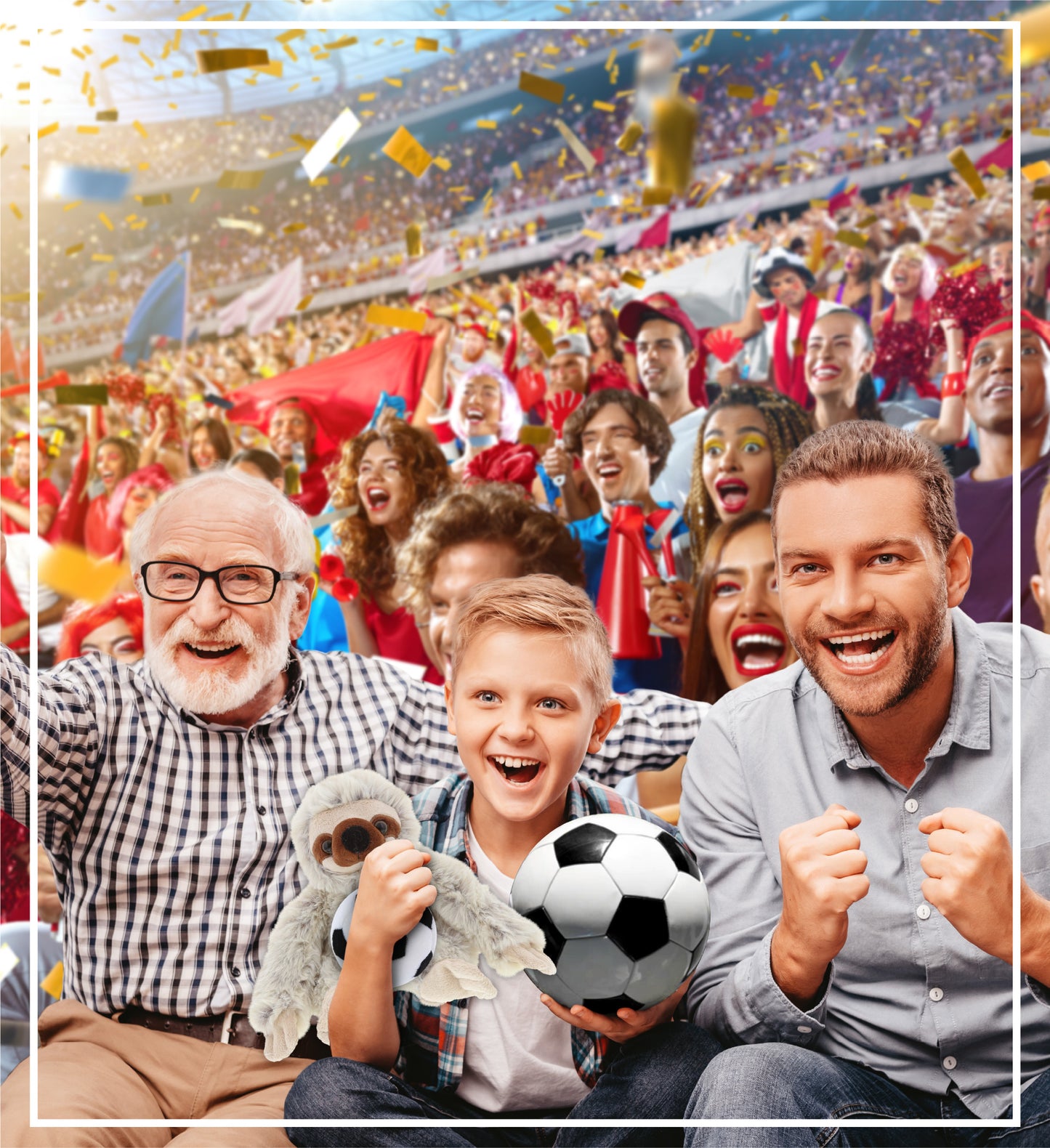 SUPER SOFT PLUSH - SLOTH WITH SOCCER PLUSH