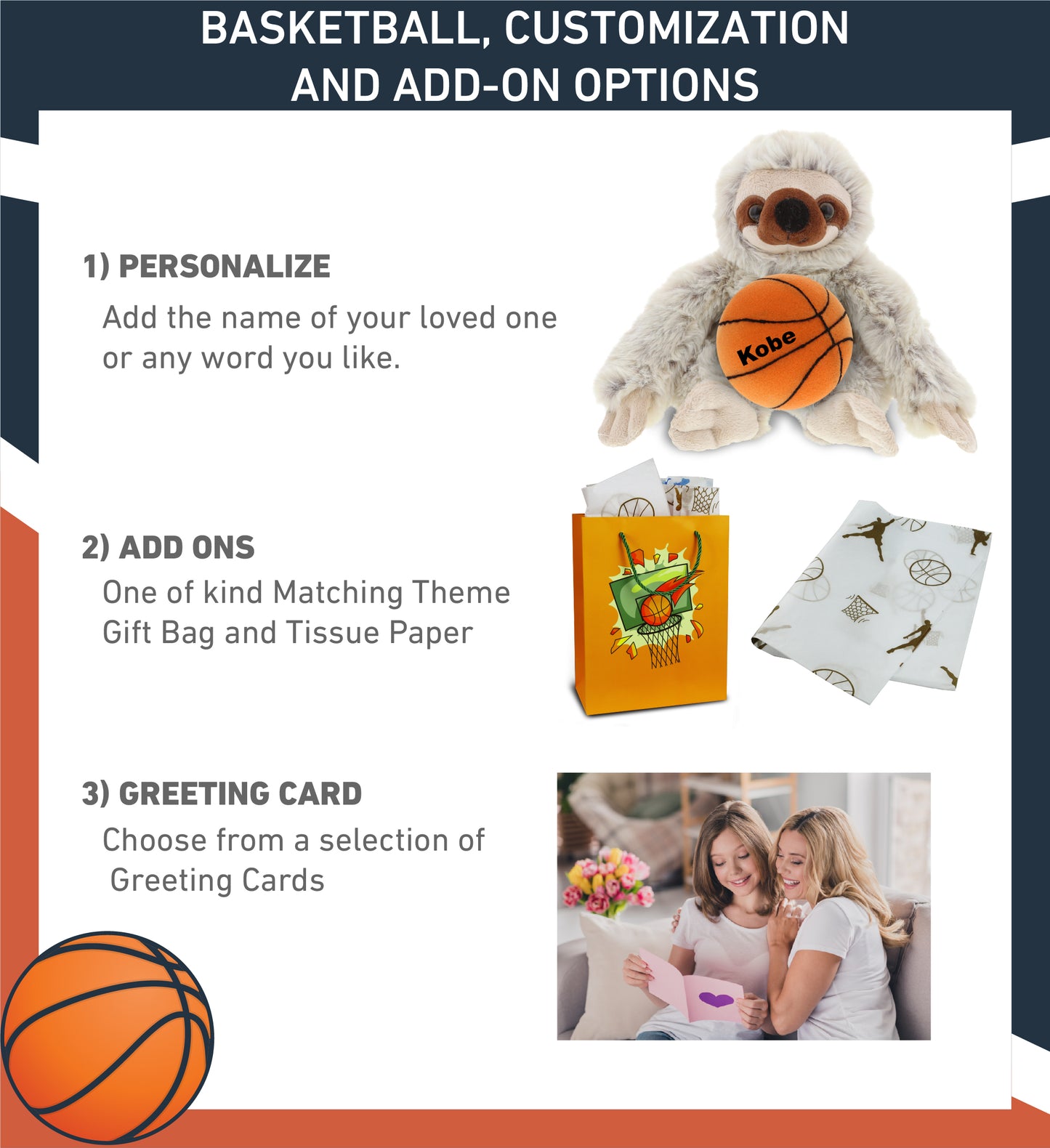 SUPER SOFT PLUSH - SLOTH WITH BASKETBALL PLUSH