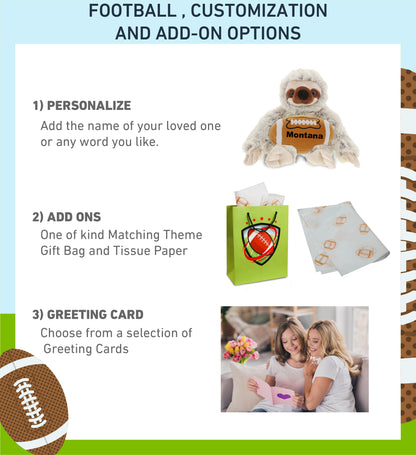 SUPER SOFT PLUSH - SLOTH WITH FOOTBALL PLUSH