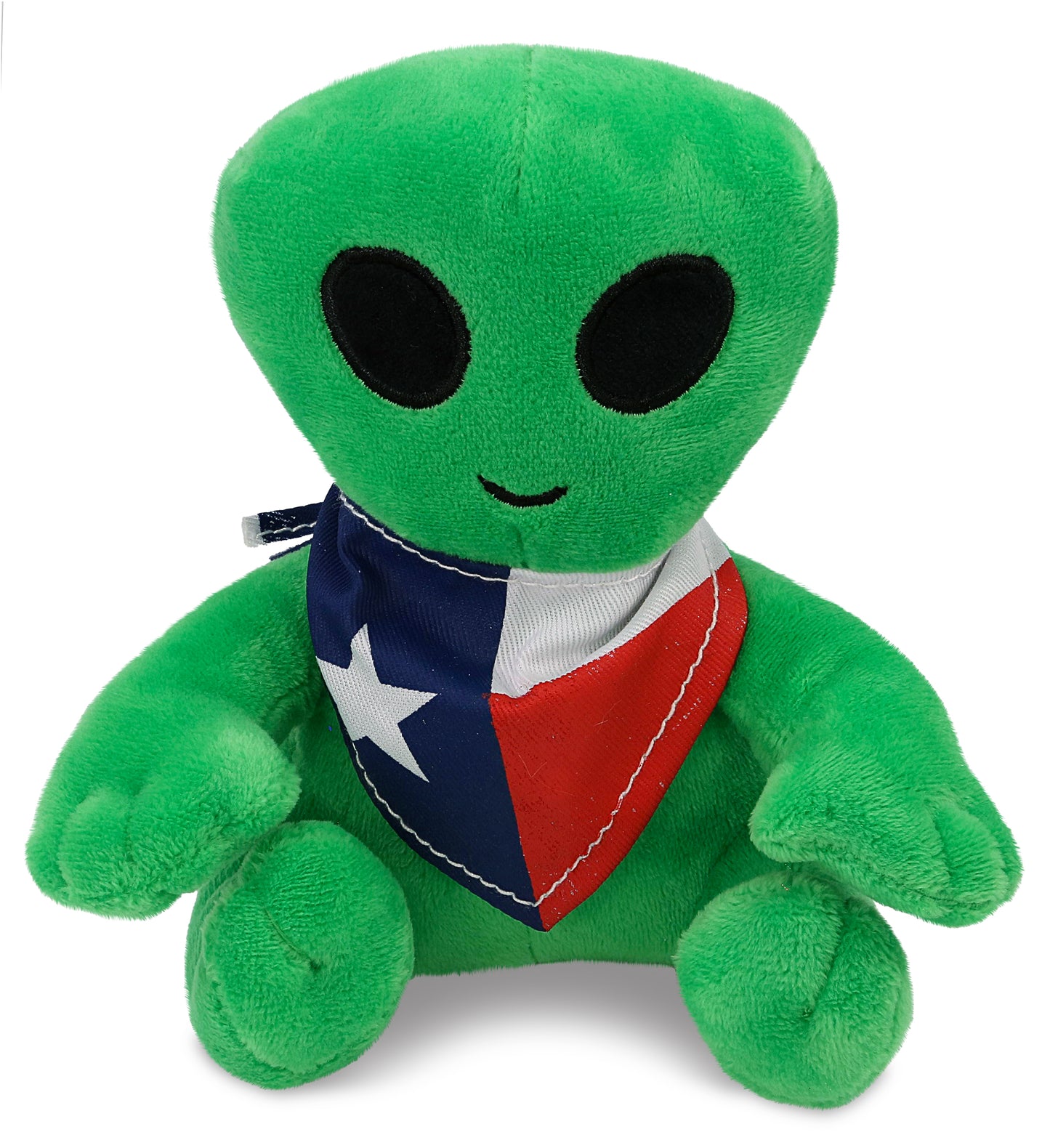 6" PLUSH - ALIEN WITH TEXAS FLAG BANDANA