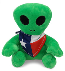6" PLUSH - ALIEN WITH TEXAS FLAG BANDANA