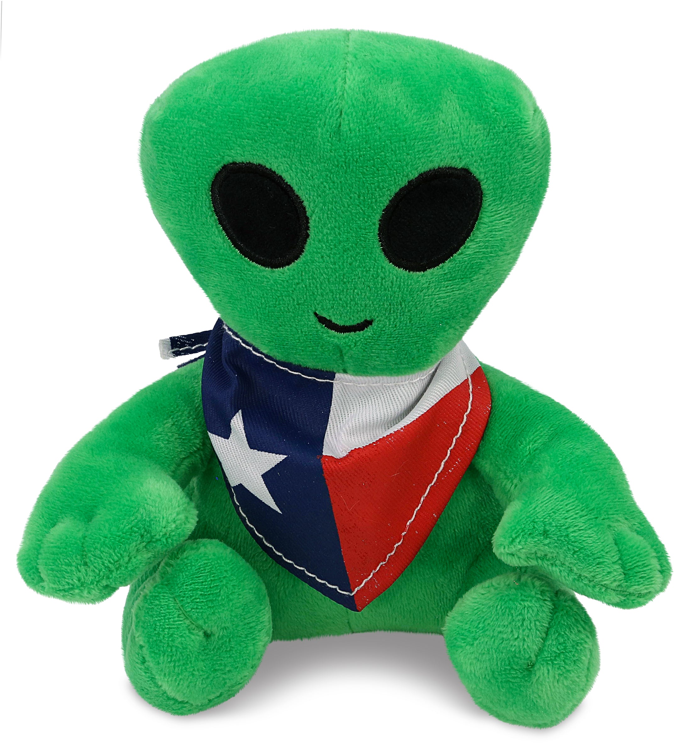6" PLUSH - ALIEN WITH TEXAS FLAG BANDANA