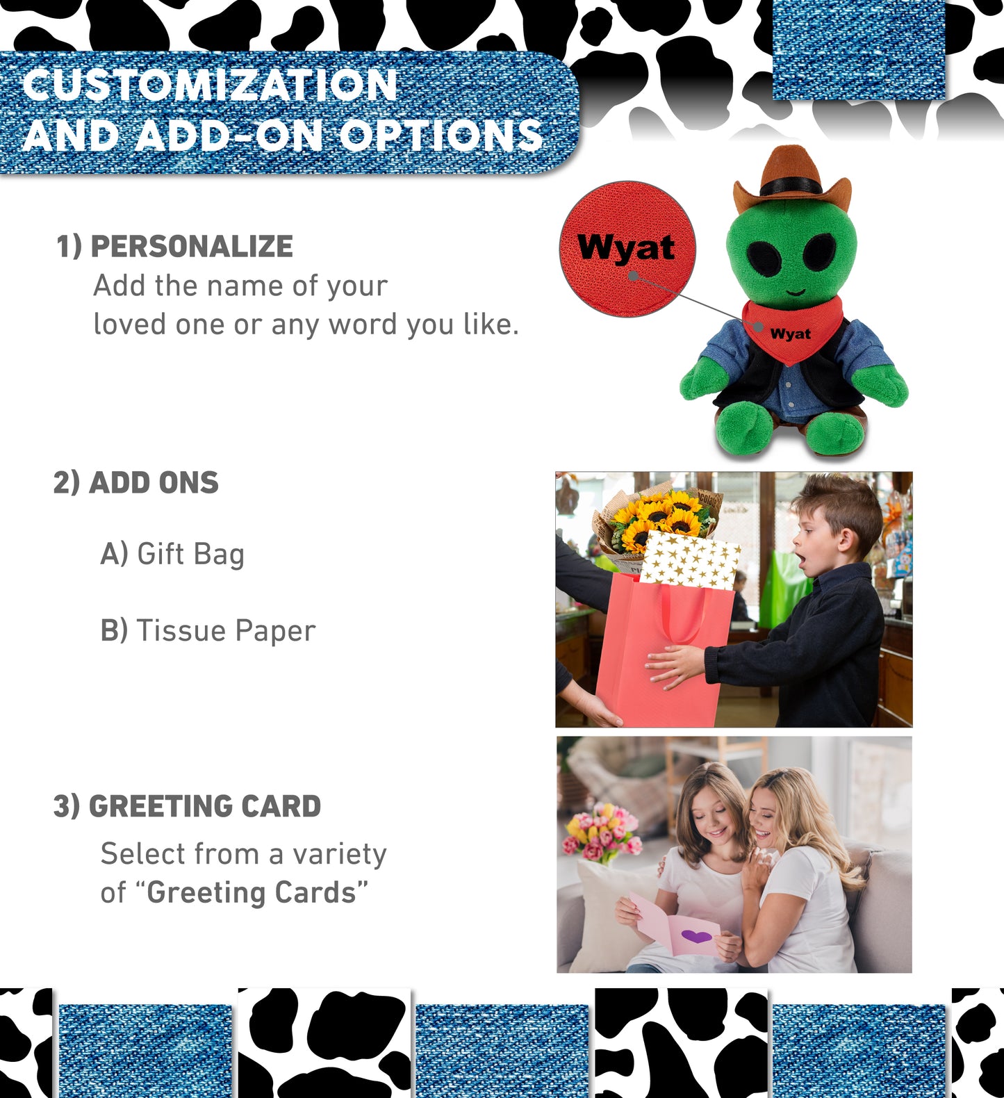 6" PLUSH - ALIEN COWBOY DRESS UP