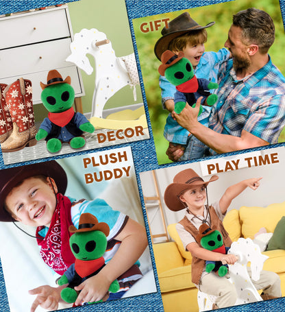 6" PLUSH - ALIEN COWBOY DRESS UP