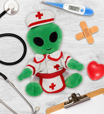 6" PLUSH - ALIEN NURSE DRESS UP