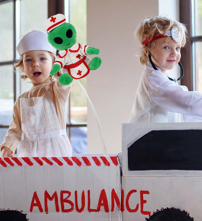 6" PLUSH - ALIEN NURSE DRESS UP