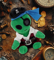 6" PLUSH - ALIEN WITH PIRATE DRESS UP