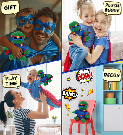 6" PLUSH - ALIEN WITH SUPER HERO DRESS UP