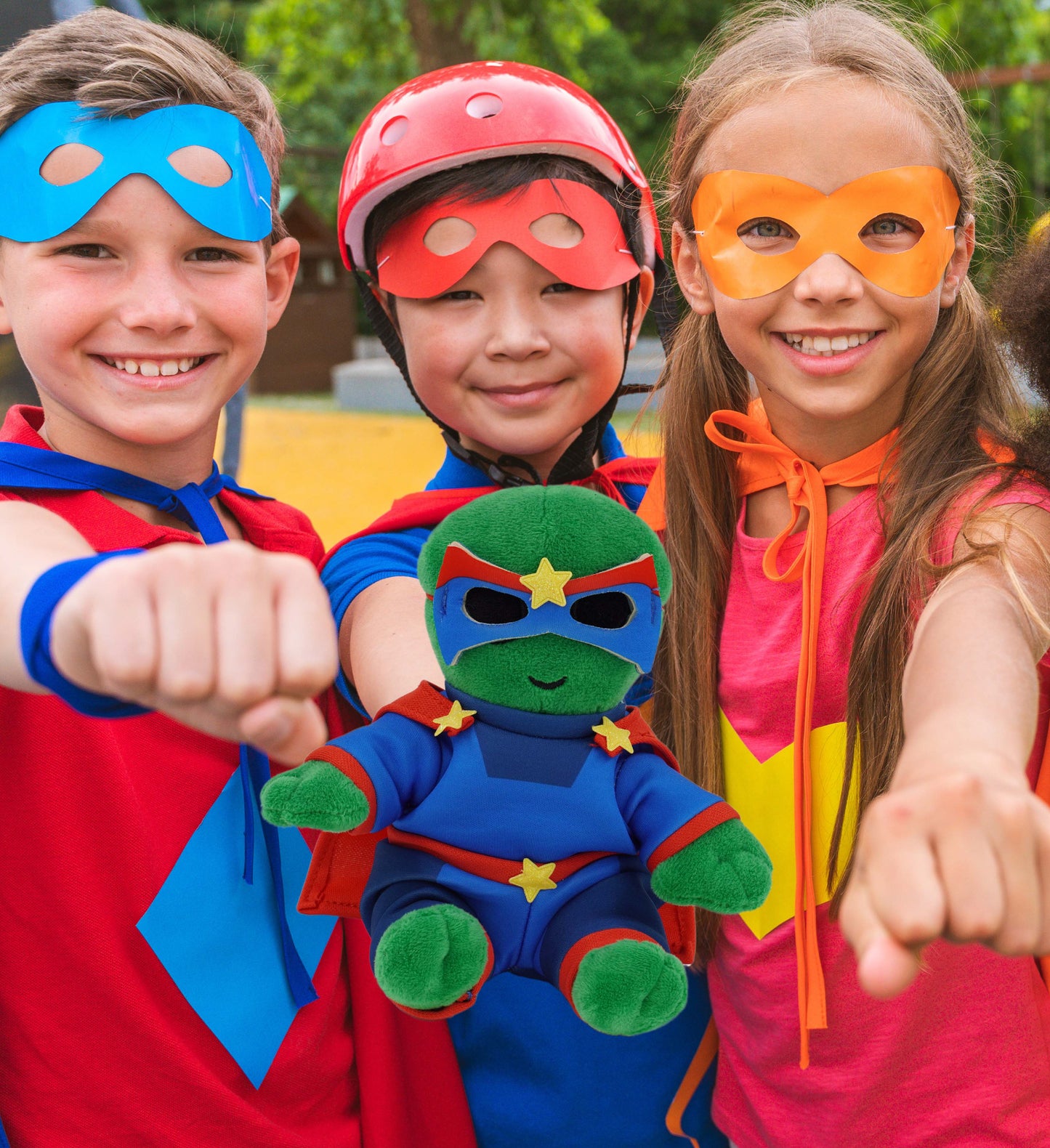 6" PLUSH - ALIEN WITH SUPER HERO DRESS UP