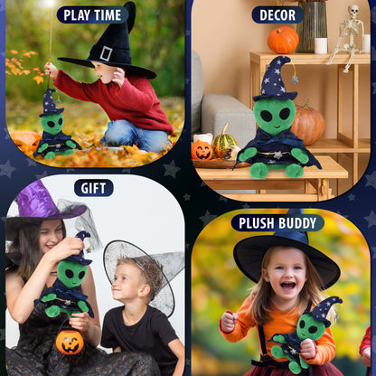 6" PLUSH - ALIEN WITH WIZARD DRESS UP