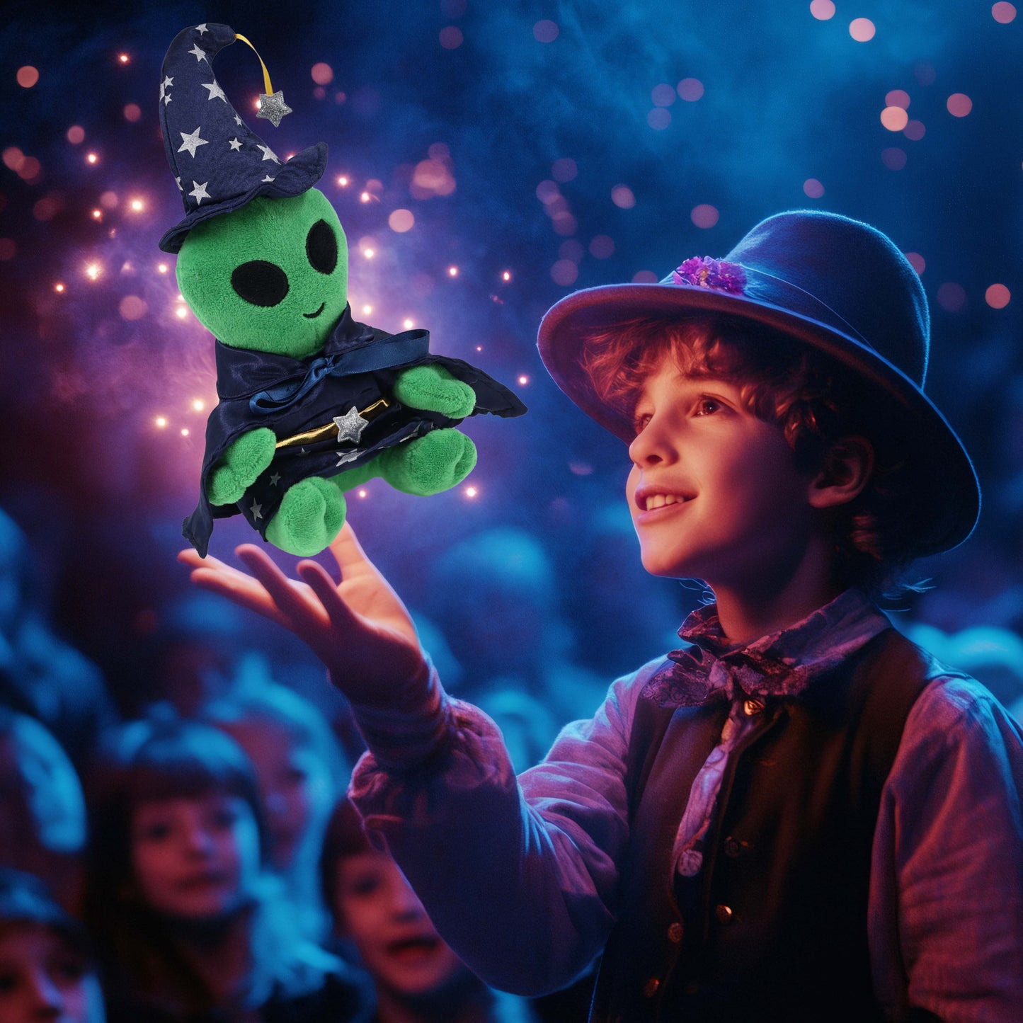 6" PLUSH - ALIEN WITH WIZARD DRESS UP