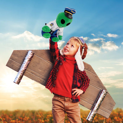 6" PLUSH - ALIEN WITH PILOT DRESS UP