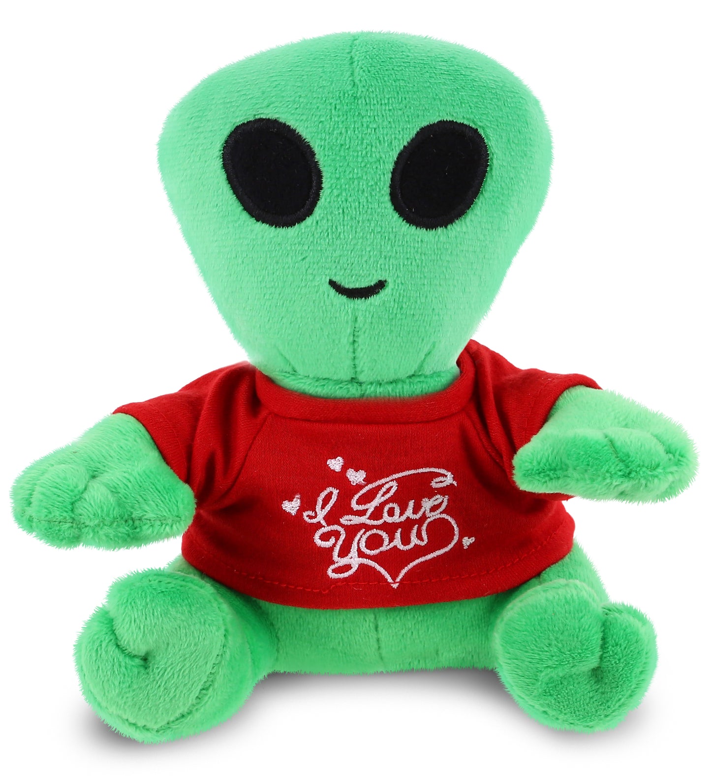 PLUSH I LOVE YOU RED SHIRT- 6" PLUSH - ALIEN